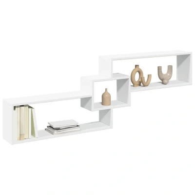 Afbeelding van vidaXL Wandkast 158x18x53 cm bewerkt hout wit