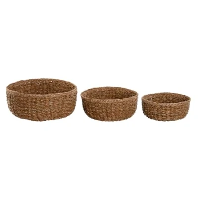 Afbeelding van Basket spelset Home ESPRIT Natuurlijk Natuurlijke Vezel Boho 30 x 13 cm (3 Onderdelen)