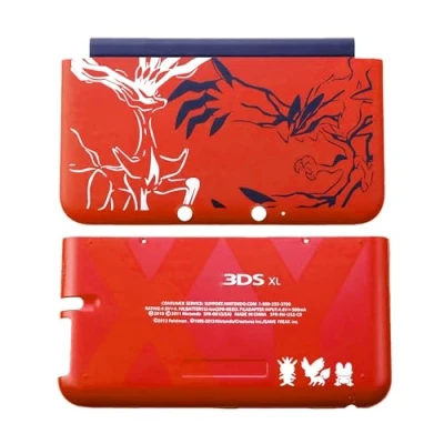 Afbeelding van Rode Kleur voor 3DSXL Extra Behuizing Case Shell A/E Gezicht Ruby Limited Vervanging, 3DS XL/LL 3DSLL Handheld Game Consoles, Poket US Monsters Edition Top/Bottom Cover Platen 2 STKS Set