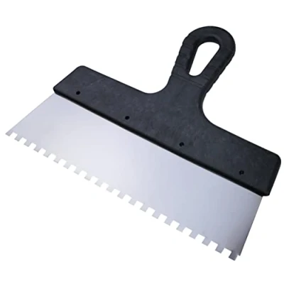 Afbeelding van AERZETIX C55078 tandspatel/lijmkam 250 x 6 mm spatel / terracotta voegen voor tegels/metselwerk/gips kunststof handvat en lemmet van roestvrij staal
