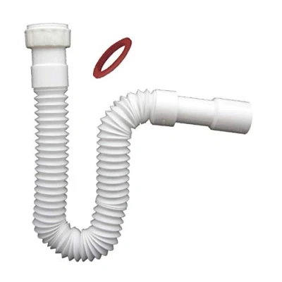 Afbeelding van Sanixa Universele afvoersifon flex 1 1/4 inch naar 32/40 mm sifon keuken gootsteen badkamer wastafel afvoer flexibele spoelbak