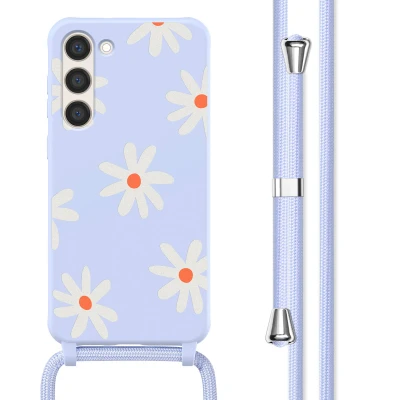 Afbeelding van Samsung Galaxy S23 Plus Hoesje Siliconen en TPU (zacht) imoshion Softcase/Koordhoesje/Backcover Lila Flower Distance Telefoonhoesje