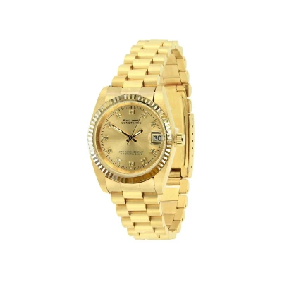 Afbeelding van PHILIPPE CONSTANCE &quot;LARGE SERRATED GOLD&quot; STONES GOLD