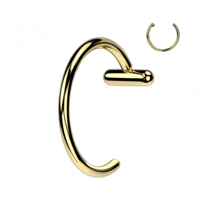 Afbeelding van Fake piercing bar stopper goud