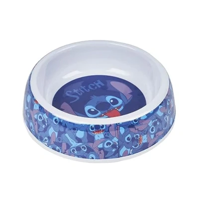 Afbeelding van Lilo &amp; Stitch Voerbak voor honden Drinkbak Voederbak Waterbak Blauw, Wit