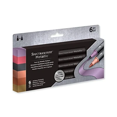 Afbeelding van Spectrum Noir Metallic Markers 6 Pen Sets Antique Elements (Antieke Elementen)