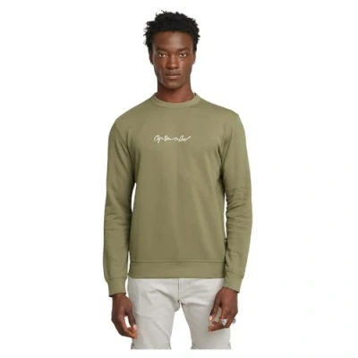 Afbeelding van G STAR Script LOGO Sweater, Heren, Maat: Large, Ensis green