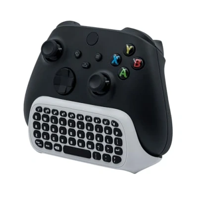 Afbeelding van Mcbazel Toetsenbord Minitoetsenbord Draadloos 2.4G Gaming Chatpad voor Xbox Series X/Series S/Xbox One Slim/Xbox S/Xbon X Controller met USB ontvanger, 3,5mm Audio Jack