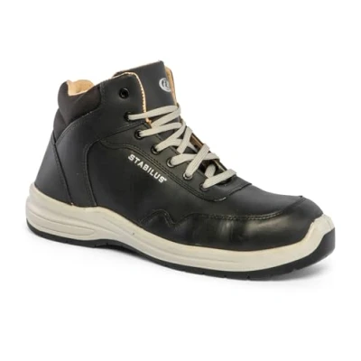 Afbeelding van STABILUS Jorden veiligheidsschoenen voor dames en heren, waterdicht, licht composietmateriaal, metaalvrij, teenkap, antislip, ademend, werkschoenen, sneakers, S3 SRC ESD, zwart, 48 EU