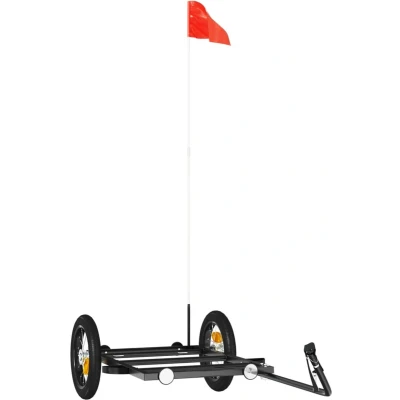 Afbeelding van vidaXL Fietskar 122x53x28 cm ijzer zwart