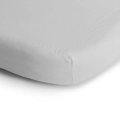 Afbeelding van Mushie Hoeslaken Muslin Wieg Laken Wit