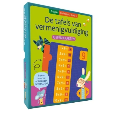 Afbeelding van Deltas Oefenkaarten de tafels van vermenigvuldiging (7 8 j.) 2de leerjaar