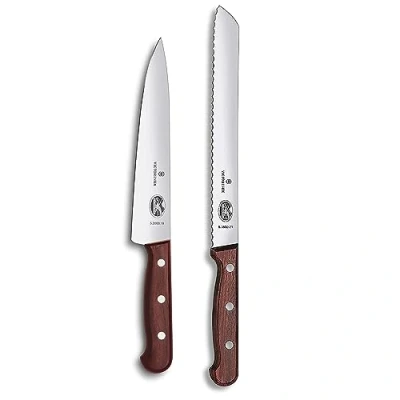 Afbeelding van Victorinox, 5.1020.21G, Wood, Küchengarnitur, Extra scharfe Klinge, mit edlem Holzgriff, Braun, Made in Switzerland,