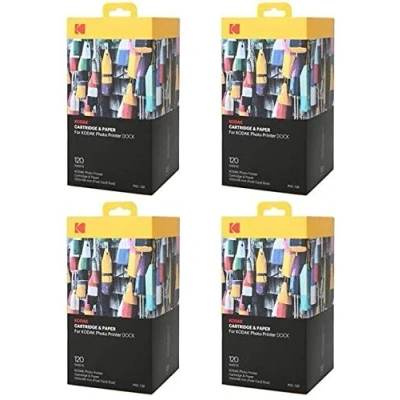 Afbeelding van KODAK Pack Bundle 4 x PHC120 Cartouche et papiers 480 photos format 10 15 cm (Compatible imprimante PD450, PD480, PD450WIFI PD460)