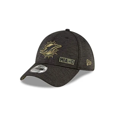 Afbeelding van New Era Miami Dolphins NFL On Field 2020 Salute to Service 39Thirty Stretch Cap L XL