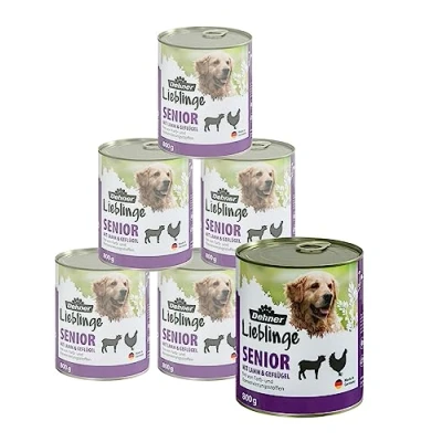 Afbeelding van Dehner Favoriete hondenvoer, senior, lam en gevogelte, 6 x 800 g (4,8 kg)