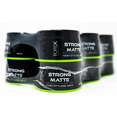 Afbeelding van TOTEX ® Strong matte haarwax Stark Matt Hair Styling Wax 150 ml 24 uur zoet mat effect, voor een en natuurlijke haarlook professionals wax, haarwas (verpakking van 12)
