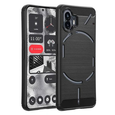 Afbeelding van Nothing Phone (2) Hoesje Siliconen en TPU (zacht) imoshion Backcover/Softcase Zwart Telefoonhoesje