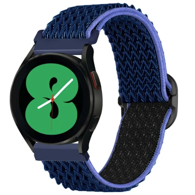 Afbeelding van Elastisch nylon bandje Universeel 20 mm aansluiting Donkerblauw iMoshion Textiel