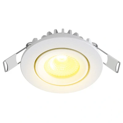 Afbeelding van Led inbouwspot wit dimbaar, warm (2700K), kantelbaar, 5W vervangt 50W, zaagmaat Ø55mm, buitenmaat Ø62mm, 23mm diep