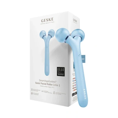 Afbeelding van GESKE SmartAppGuided™ Sonic Facial Roller 4 in 1 Dermaroller Apparaat voor gezicht Dermarol Professionele gezichtsroller Verstevigt en definieert de huid van het