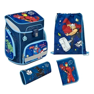 Afbeelding van Scooli Schooltas EasyFit, Avengers (5 delig)