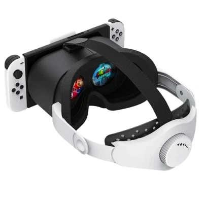 Afbeelding van DEVASO Opgewaardeerde VR headset voor Nintendo switch &amp; OLED model, virtual reality bril met verstelbare HD lenzen en comfortabele hoofdriem, Labo Goggles Accessoires