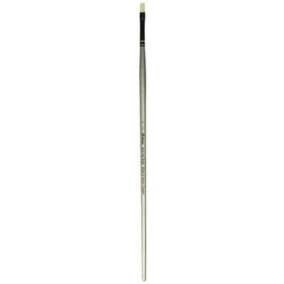 Afbeelding van Winsor &amp; Newton 5526004 Artisan synthetisch penseel met kenmerken van varkenshaar, robuust en duurzaam, perfect voor stroperige olieverf Plat penseel, kort, lange steel Nr. 4,