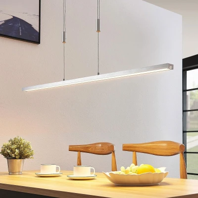 Afbeelding van Lucande Hanglampen met touchdimmer 1licht Aluminium, metaal H: 2 cm aluminium Inclusief lichtbron