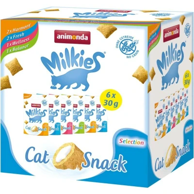 Afbeelding van 6x30g Milkies Kattensnoepjes (4 soorten) animonda Kattensnacks