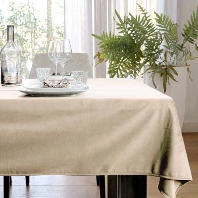 Afbeelding van Unique Living Tafelkleed Velours 45x250cm Dove White