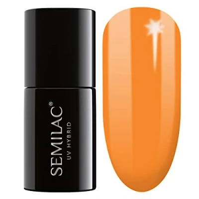 Afbeelding van Semilac Hybride UV Nagellak Oranje Tint 543 City Break Bon Voyage 7 ml Langdurige en Efficiënte Lak Perfect voor thuis Professionele Manicure Pedicure