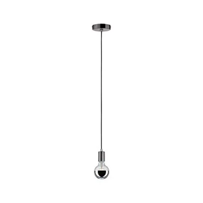 Afbeelding van Paulmann 79754 hanglamp Larus max. 60 watt IP44 pendel zwartchroom hangende lamp metaal verlichting E27,Zwart chroom