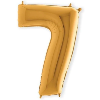 Afbeelding van Folie ballon cijfer &#039;7&#039; goud (100cm)