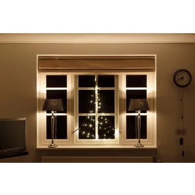 Afbeelding van Fairybell Raamkerstboom 125 cm 60 LED lampjes Warm wit
