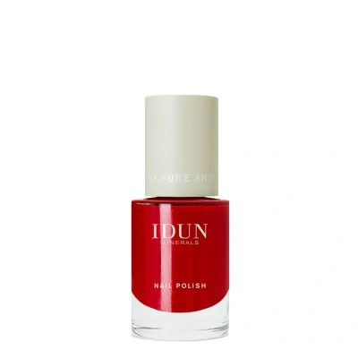 Afbeelding van IDUN Minerals NAIL Polish Nagellak Rubin red, Dames, Maat: 11 ml, red