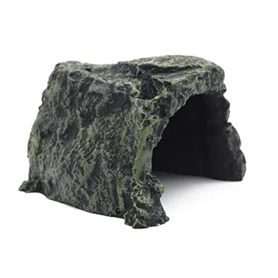 Afbeelding van Farm&amp;Ranch Reptiel Hideout Grot Schildpad Rock Aquarium Decoratie Terrarium Stenen Hideaway Natuurlijke Habitat Ornament voor Gecko Spinnen Kikkers Hagedissen Vis Amfibie