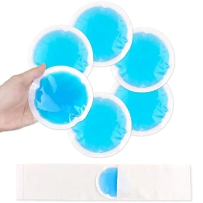 Afbeelding van NEWGO IJspakketten voor verwondingen, herbruikbaar, warme koude therapie klein gelijspak ogen na chirurgie, verstandskiezen, migraine, hoofdpijn, kneuzingen, bultjes, zwelling (6 stuks)