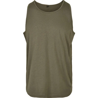 Afbeelding van Herentanktop &#039;Basic&#039; met ronde hals Olive M