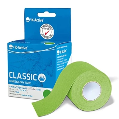 Afbeelding van Kinesiotape bandage k actief 5 cm x m 1 groene rol