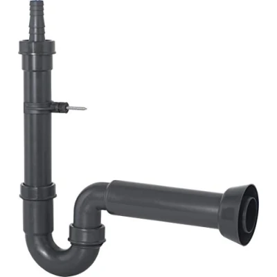 Afbeelding van Cornat buisvormige geurafsluitingen voor was &amp; spoeltafels verschillende groottes/stijlen Apparaat geurafsluiter 1 1/2 inch x 50 mm grijs