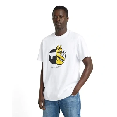 Afbeelding van G STAR Unisex Rhino Cartoon Tshirt print, Maat: XL, White