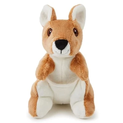 Afbeelding van Zappi Co Kangoeroe 18 cm pluchen dier, realistisch zacht knuffeldier, authentieke look, perfect voor speeltijd en leren, gepresenteerd op TikTok (18 lengte)