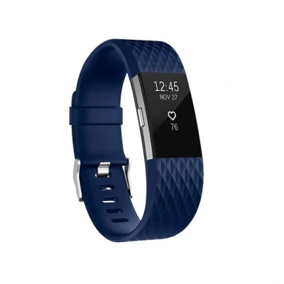 Afbeelding van Fitbit Charge 2 siliconen bandje Maat: Small Donker blauw