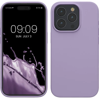 Afbeelding van kwmobile Case voor iPhone 15 Pro Max Slank TPU Hoesje met Zachte Afwerking In violet lila