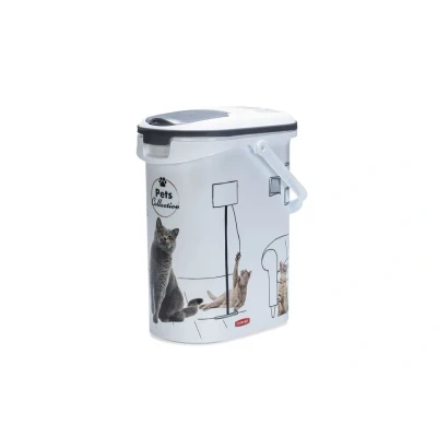 Afbeelding van Curver Container voor kattenvoer, 10 l/4 kg, huisdiercollectie, luchtdichte opslag 19 x 30 35 cm, wit
