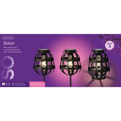 Afbeelding van Lumineo steeklamp (set van 3) Solar