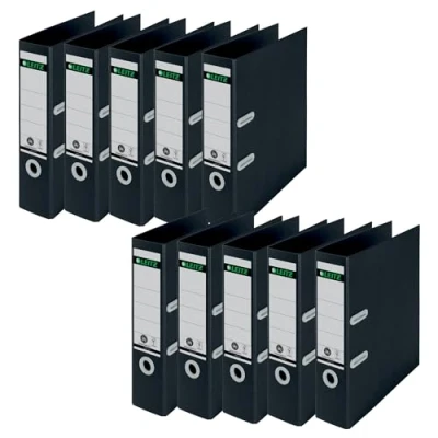 Afbeelding van Ordner Leitz Recycle 180 80mm karton A4 zwart 10 stuks