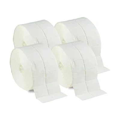 Afbeelding van NAILS FACTORY N&amp;BF 2000 celstofdeppers (4 rollen à 500 stuks) cellulosedoekjes pluisvrije cellulose pads/swaps 12 laags niet steriel voor cleaner remover nagelgel manicure (2000