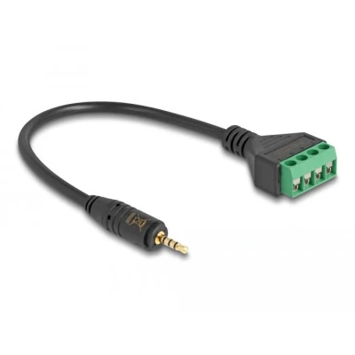 Afbeelding van Delock Kabel Klinkenstecker 2,5 mm 4 Pin zu Terminalblock Adapter 20 c